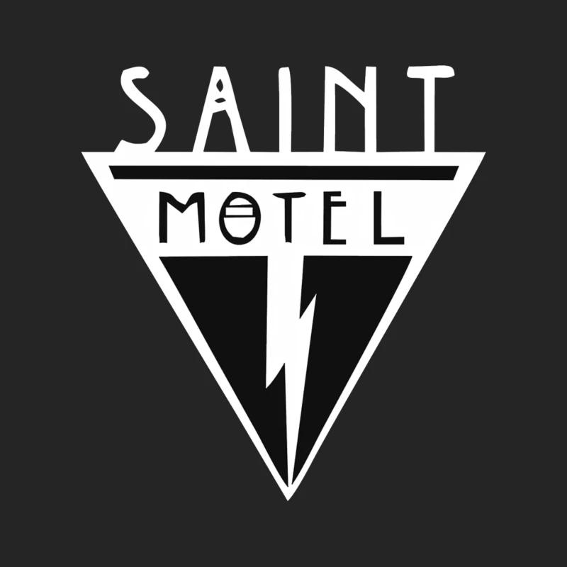 Saint Motel Vintage Triangle Logo with Lightning Bolt Design Male Pullover Sweatshirt