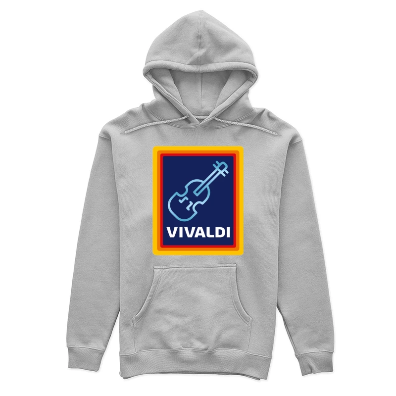 Vivaldi Classical Music Logo with Violin Icon Female Pullover Hoodie