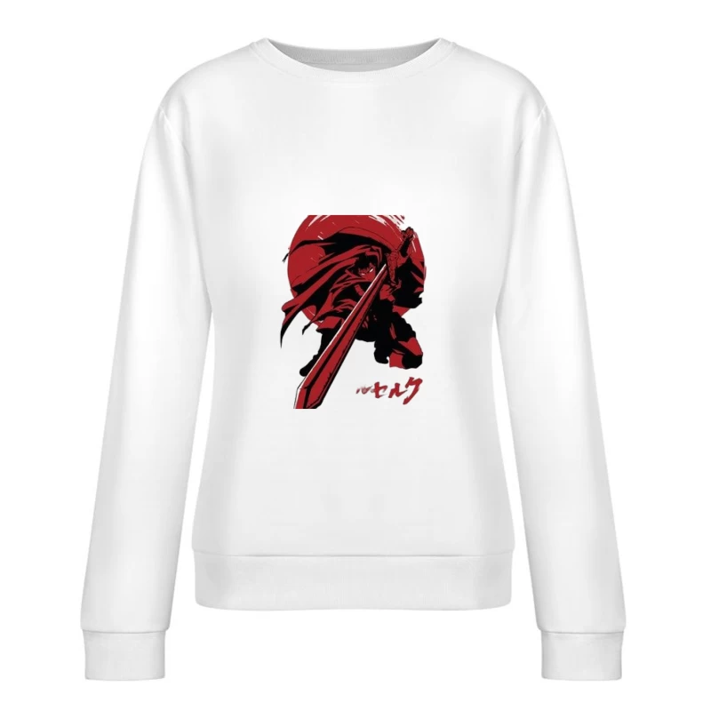 Schwertkämpfer in rotem Umhang Damen Pullover Sweatshirt