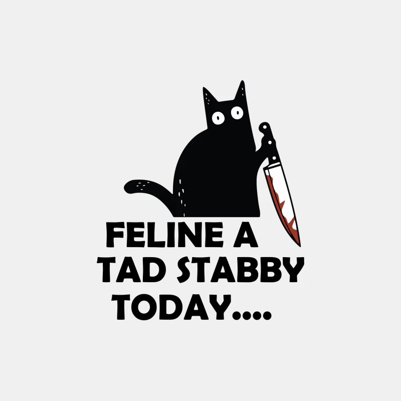 Feline A Tad Stabby Today Funny Black Cat Male Tank Top