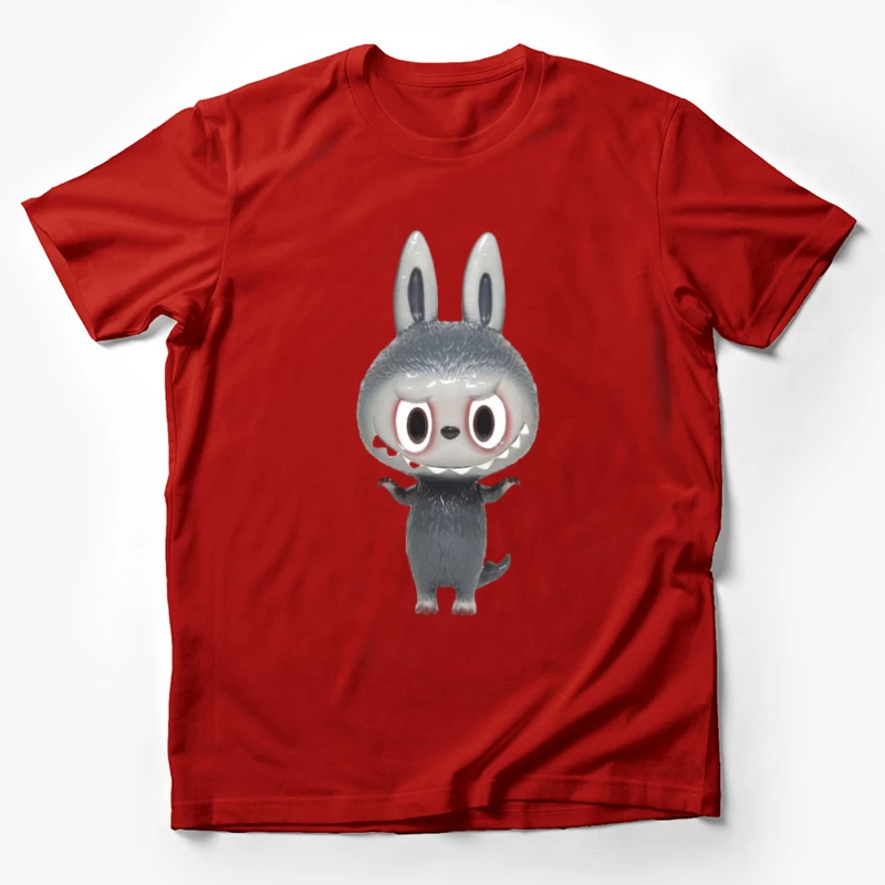 Graues Cartoon-Tier mit großen Ohren Herren T-Shirt