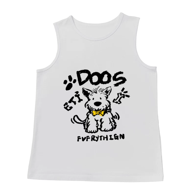 Niedlicher Hund mit Fliege Herren Tanktops