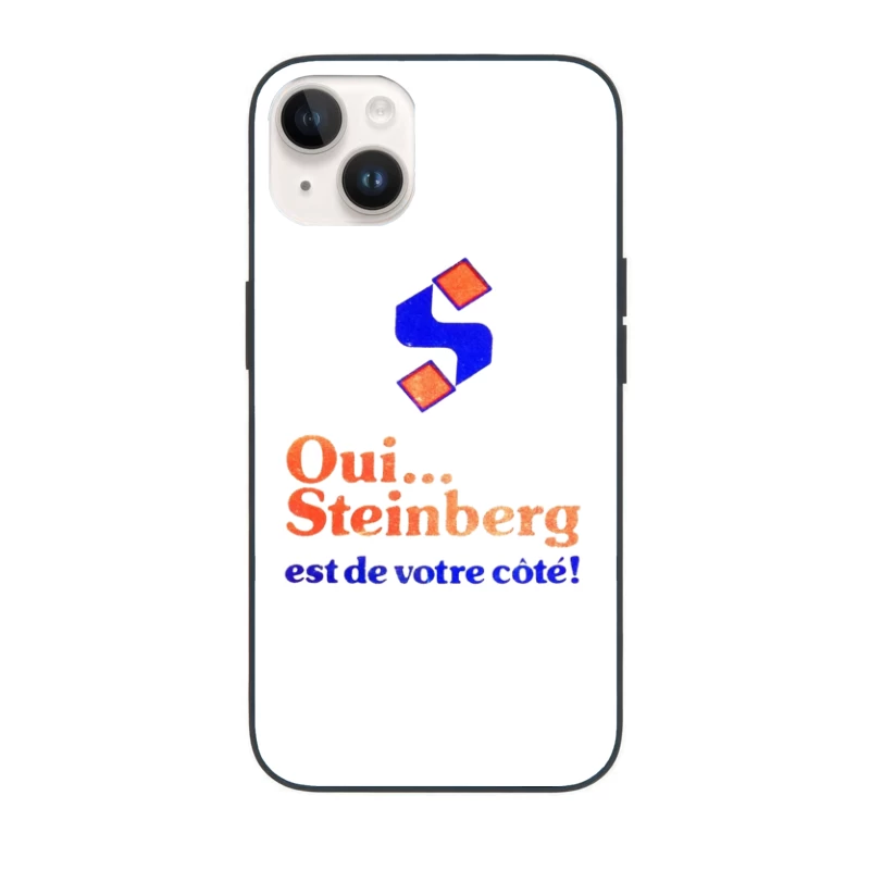 Vintage French Political Campaign Logo for Steinberg iPhone Case