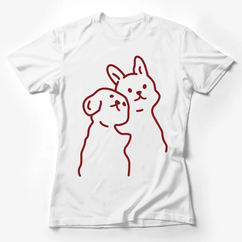 Süße Tierzeichnungen: Hund und Katze Damen T-Shirt