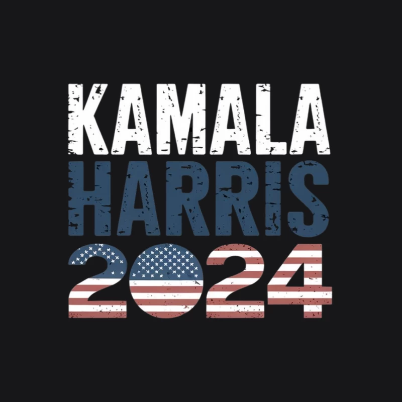 Harris 2024 Presidential Campaign Logo with American Flag Colors Male Pullover Hoodie