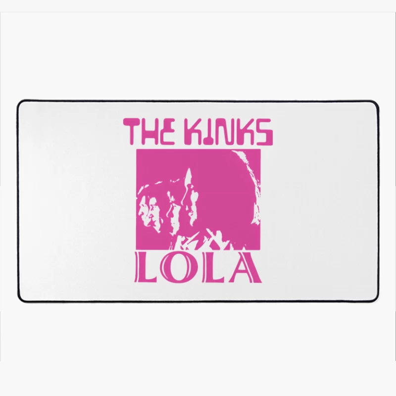 The Kinks 'Lola' Pink Album Cover Art Desk Mat