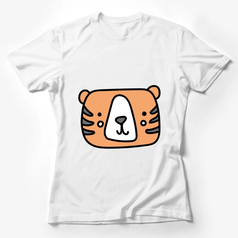 Visage de tigre dessiné, illustration mignonne Femme T-Shirt