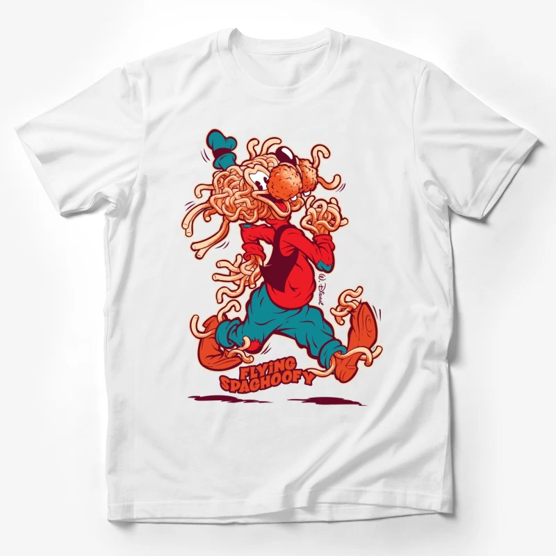 Whimsical Cartoon Character Made of Spaghetti Male T-Shirt