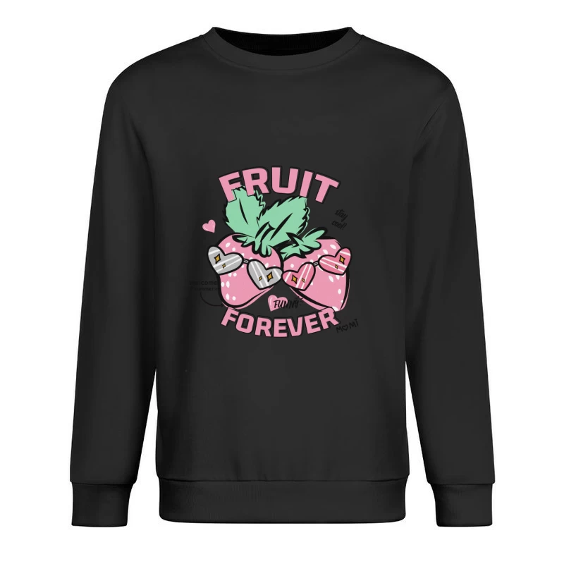 Fruchtige Erdbeerfreunde Herren Pullover Sweatshirt