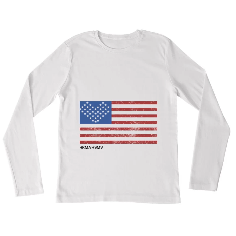 Herz-Flagge mit Streifendesign Damen Langarm T-Shirt