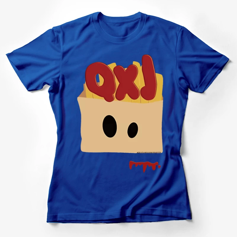 Pommesgesicht mit Buchstaben Damen T-Shirt