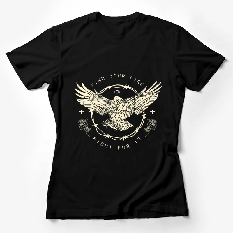 Aigle et Symbole de Motivation Femme T-Shirt