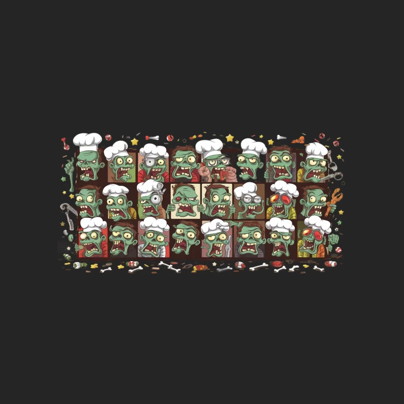 Zombie Chef Apocalypse: Culinary Chaos in the Kitchen Male Pullover Sweatshirt