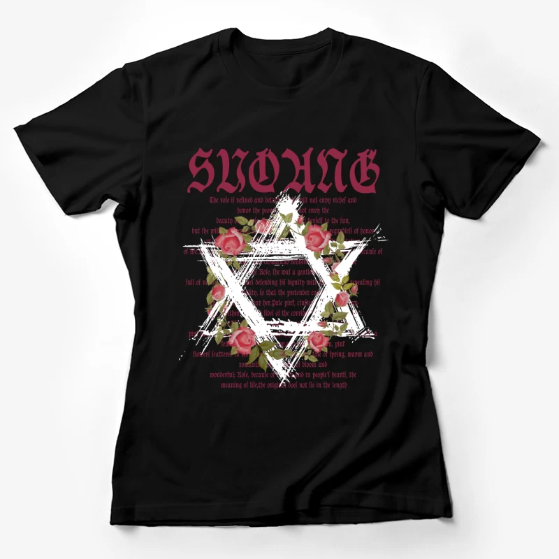 Jung mit Blumen und Stern Damen T-Shirt