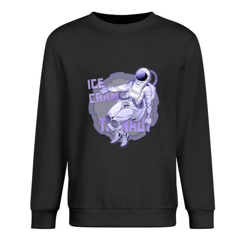 Astronaut im Raum mit Eiscreme Herren Pullover Sweatshirt