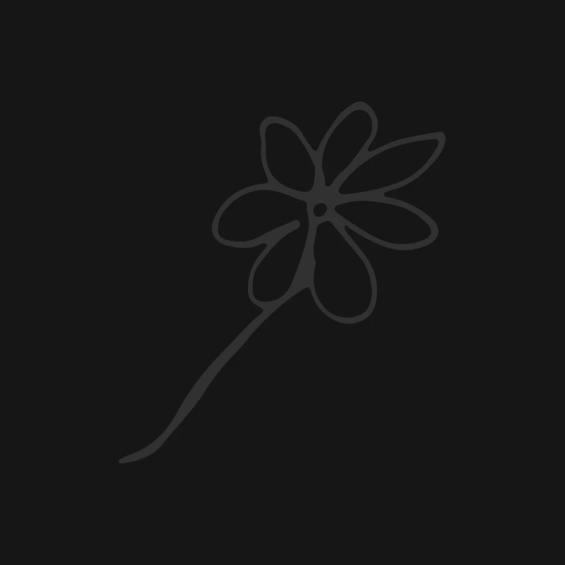 Esquisse de fleur minimaliste Femme T-Shirt