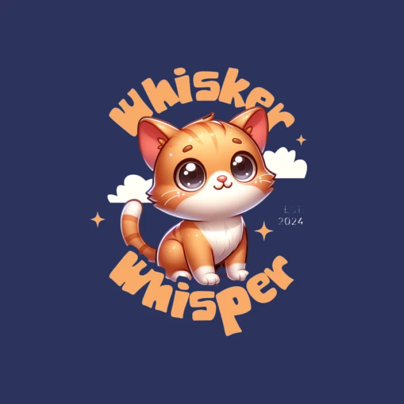 Süßes Katzen-Maskottchen Logo Herren T-Shirt