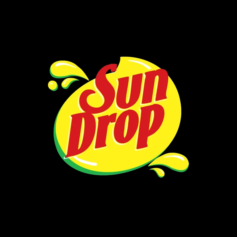 Sun Drop Soda Brand Vintage Logo Design Throw Pillow