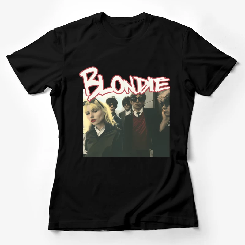 Vintage Blondie Band Album Cover from the 1970s New Wave Era Female T-Shirt