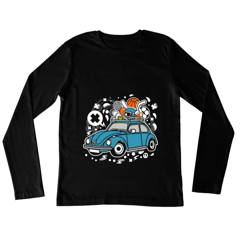Voiture vintage sportive Femme Manches Longues T-Shirt