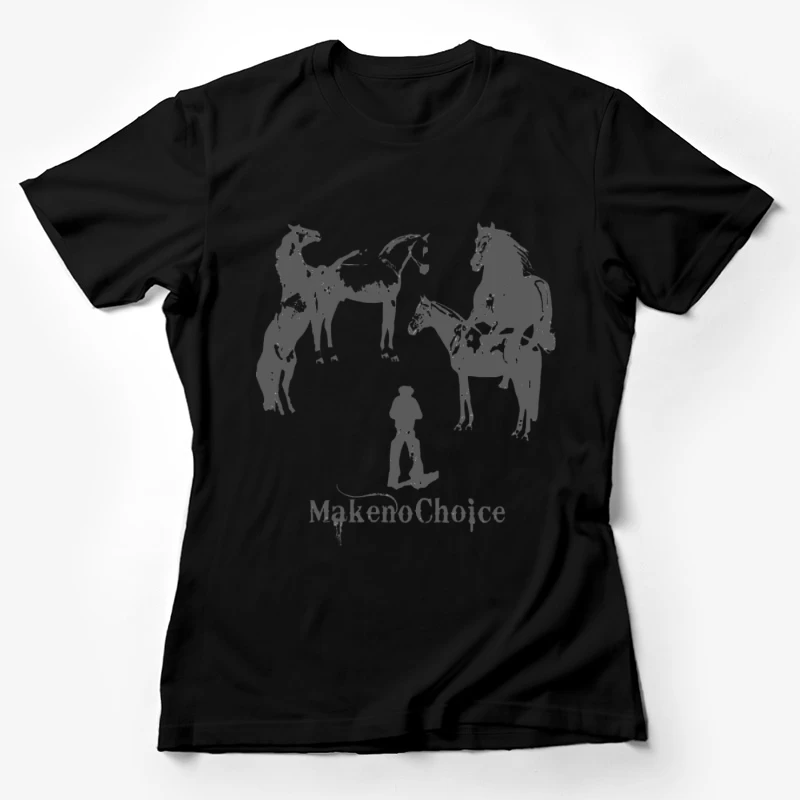 Mensch und Pferd Komposition Damen T-Shirt