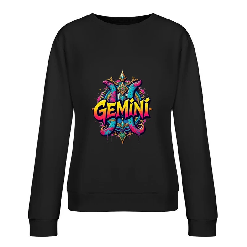 Gemini Zodiac Art Female Pullover Sweatshirt