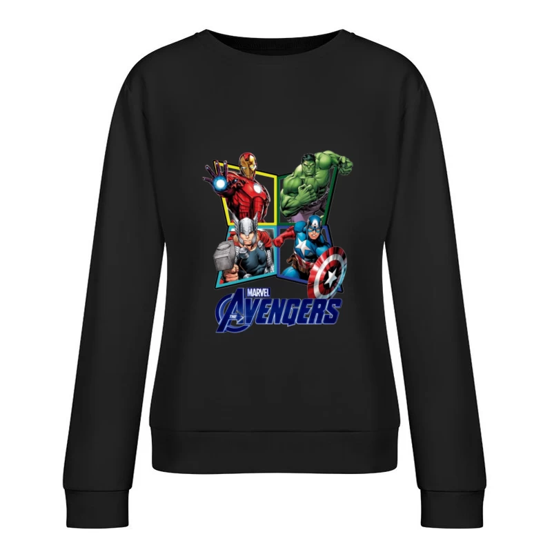 Marvel Avengers Comic Characters Female Pullover Sweatshirt