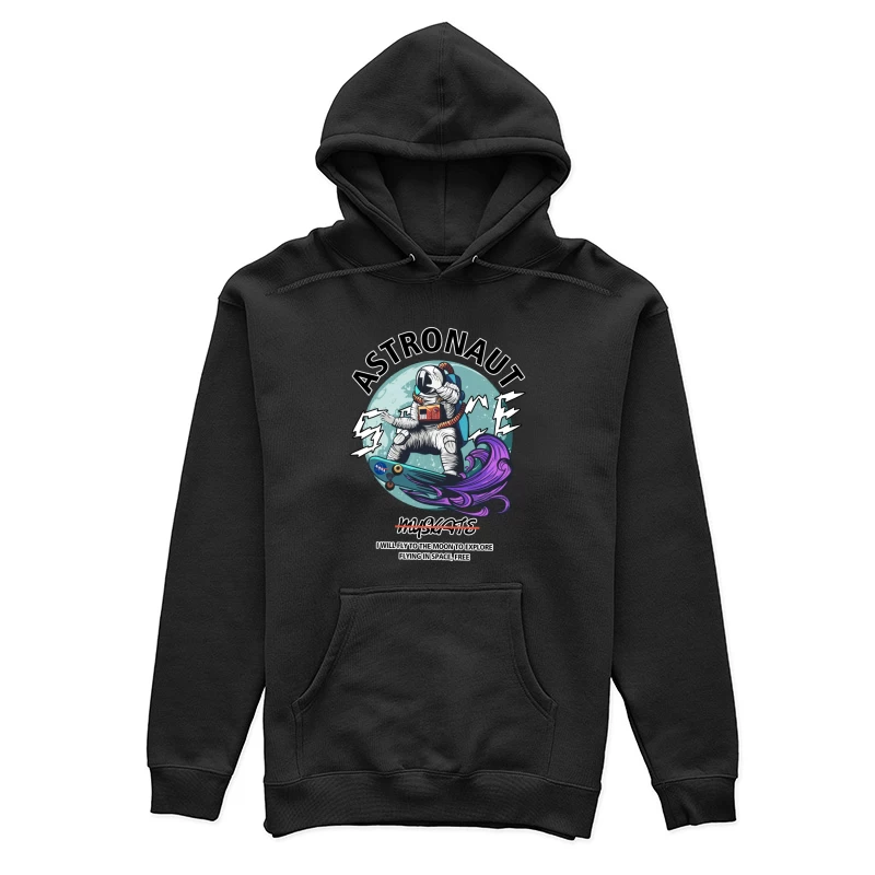 Astronaut auf Skateboard im Weltraum Damen Pullover Hoodie