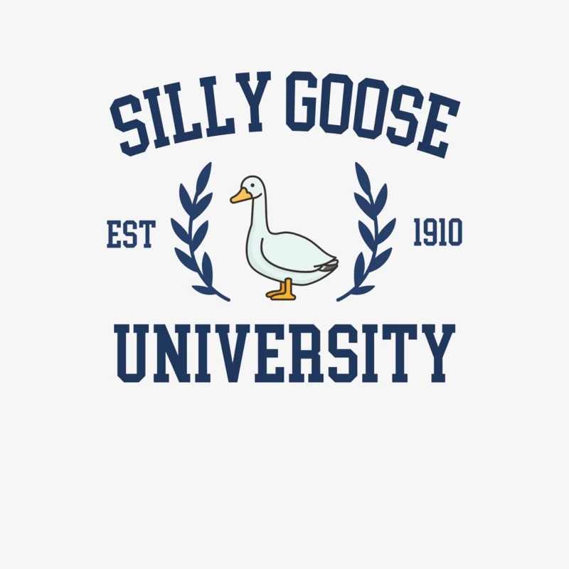 Silly Goose University Vintage-Style Logo Design Female Long Sleeve T-Shirt