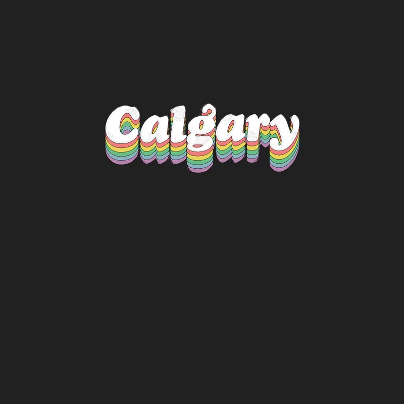 Calgary  Retro Typography Design Bucket Hat