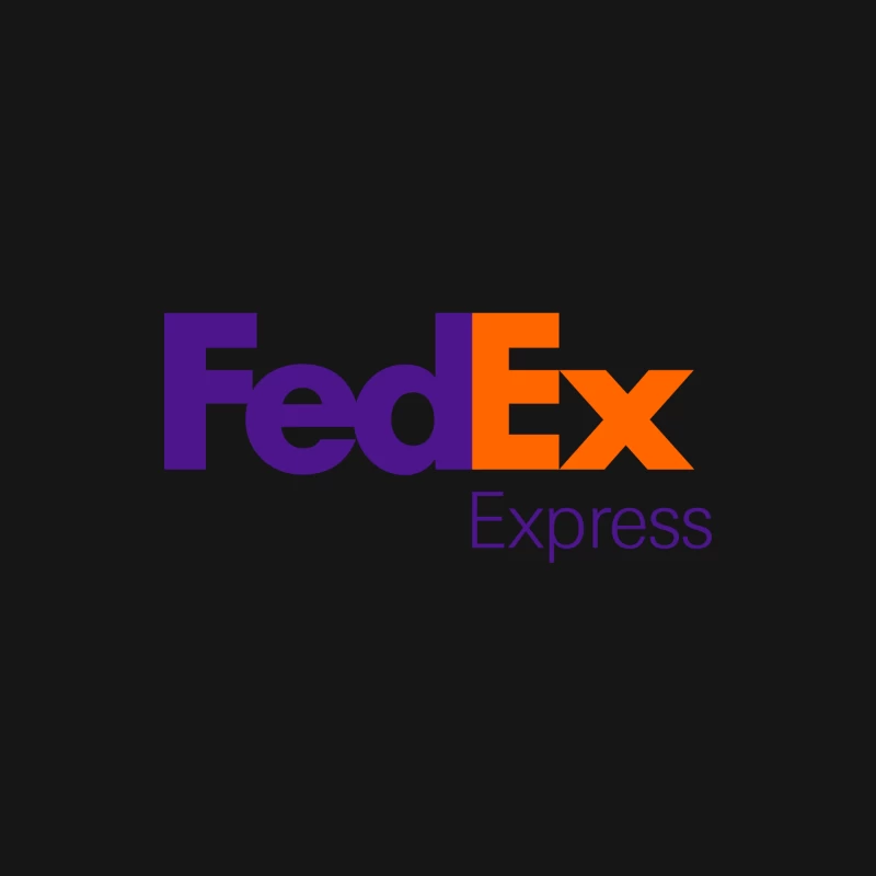 FedEx Express Corporate Logo Design in Purple and Orange Male Long Sleeve T-Shirt