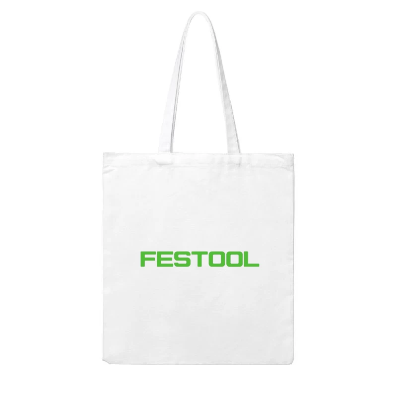 Festool Green Industrial Power Tool Brand Logo Cotton Tote Bag