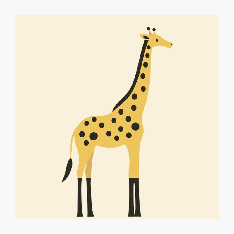 Minimalist Yellow Giraffe Illustration with "Tall" Caption Pin