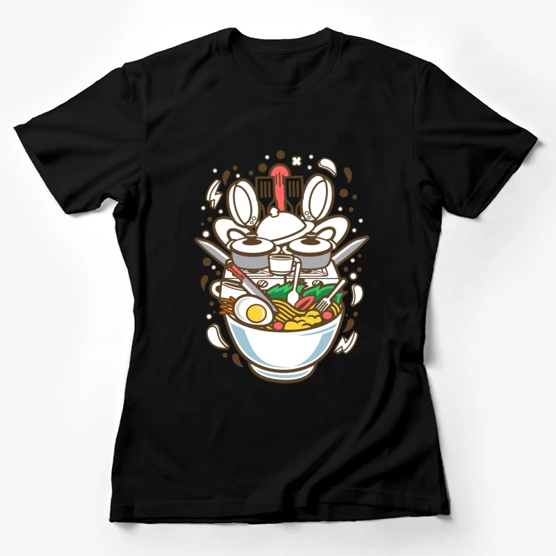 Bol de Ramen Artistique Femme T-Shirt