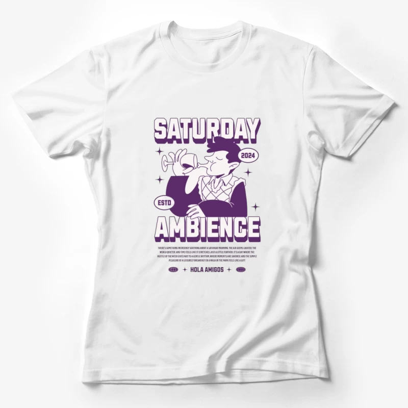 Ambiance du samedi avec dégustation de vin élégante Femme T-Shirt
