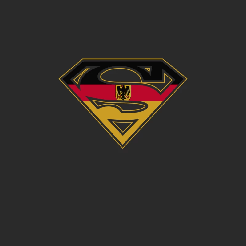 German Superman: Patriotic Superhero Emblem Baseball Cap