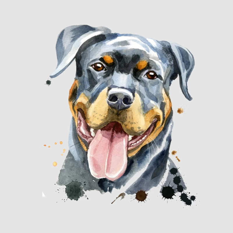 Portrait artistique de Rottweiler Femme Sweat à capuche