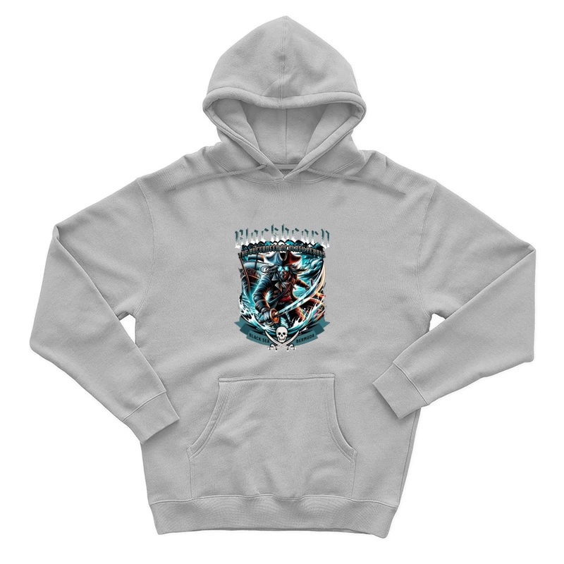 Dark Pirate Warrior of the Black Sea and Bermuda Male Pullover Hoodie