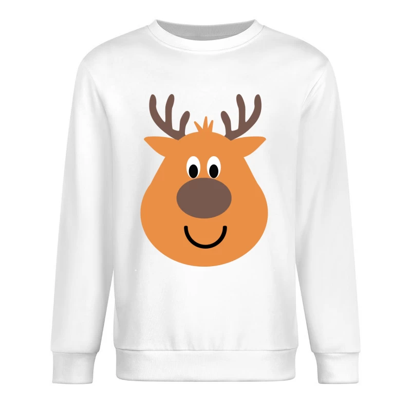 Visage de renne joyeux Homme Sweat-shirt à enfiler