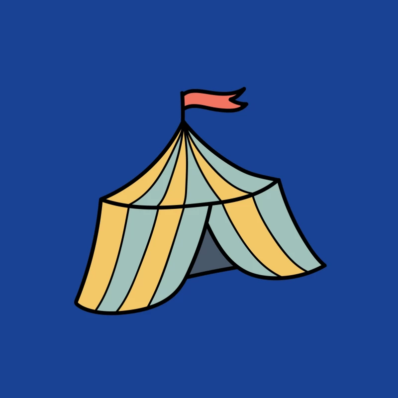 Chapiteau de cirque coloré Femme T-Shirt