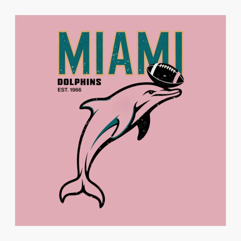 Miami Dolphins NFL Vintage Team Logo Design From 1966 Pin