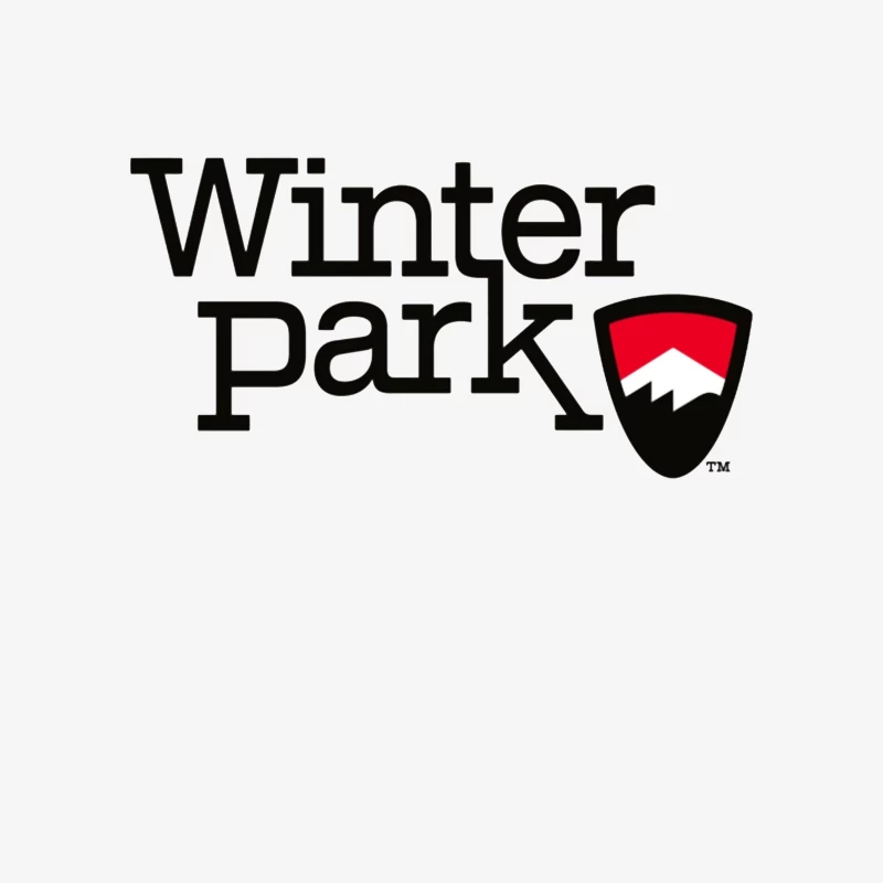 Winter Park Resort Logo with Mountain Shield Design Male Pullover Sweatshirt