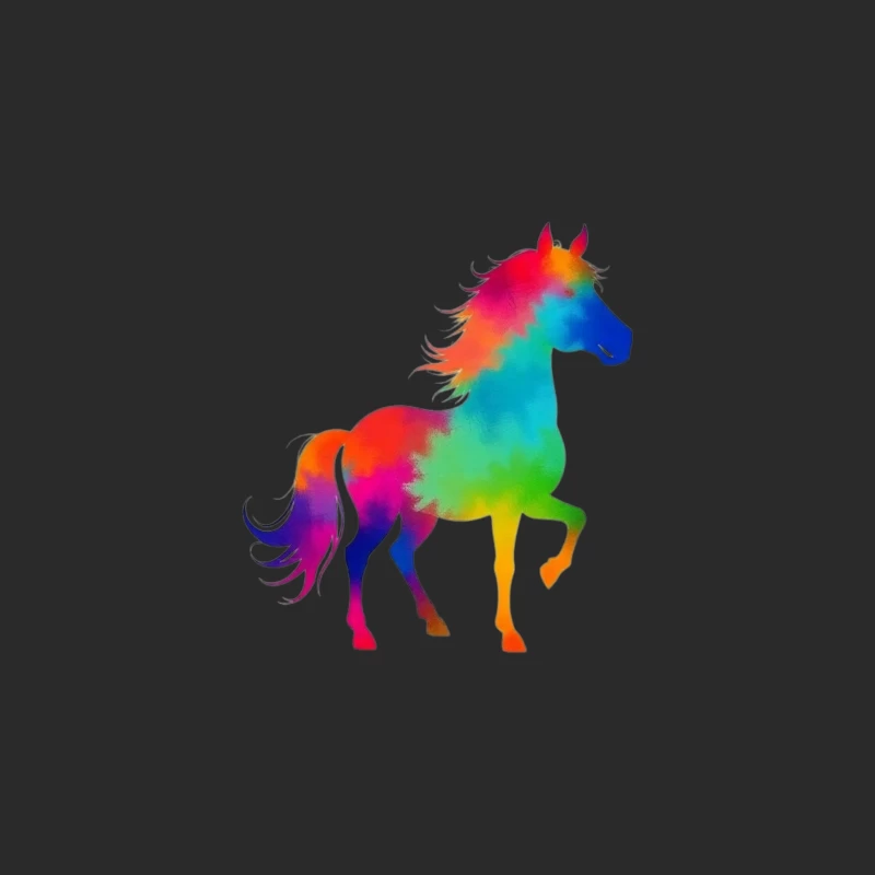 Colorful horse Silhouette Baseball Cap