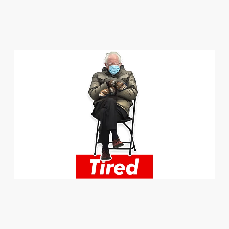 Bernie Tired Sanders  Old School Design Travel Mug