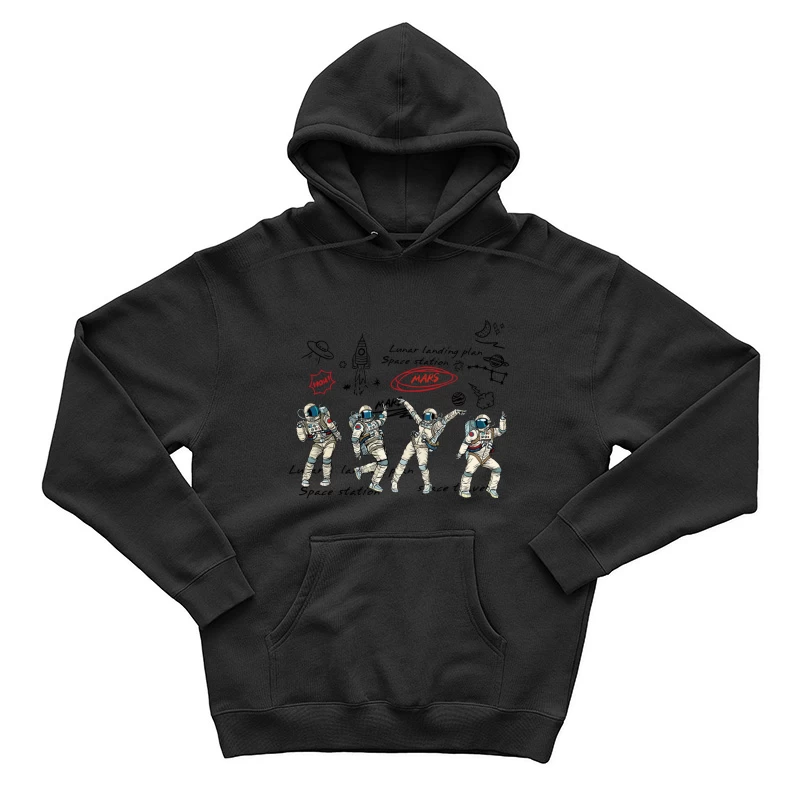 Tanzende Astronauten auf dem Mars Herren Pullover Hoodie