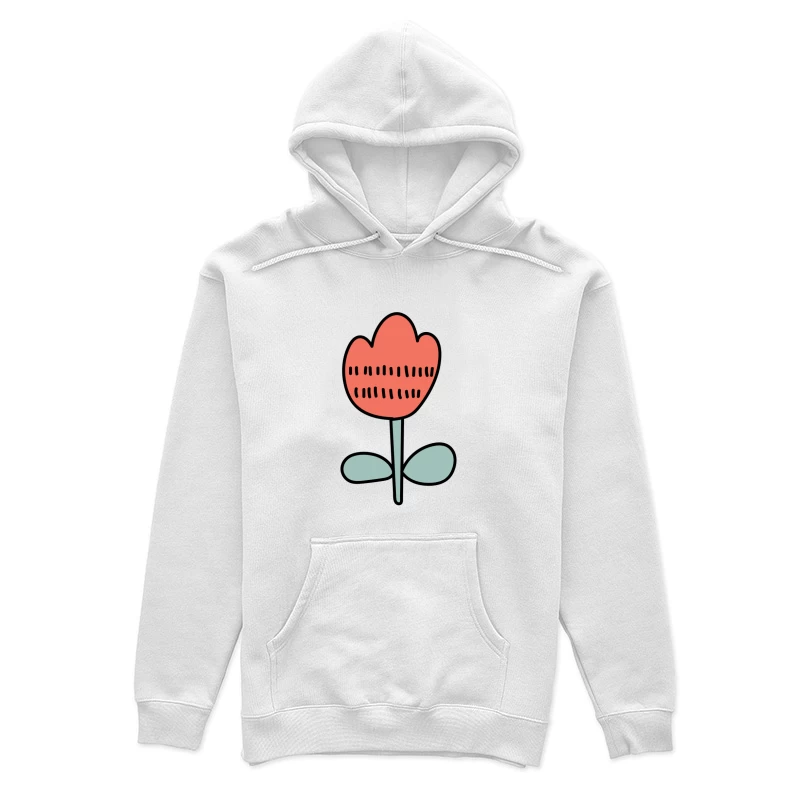 Fleur illustrée avec des motifs uniques Femme Sweat à capuche