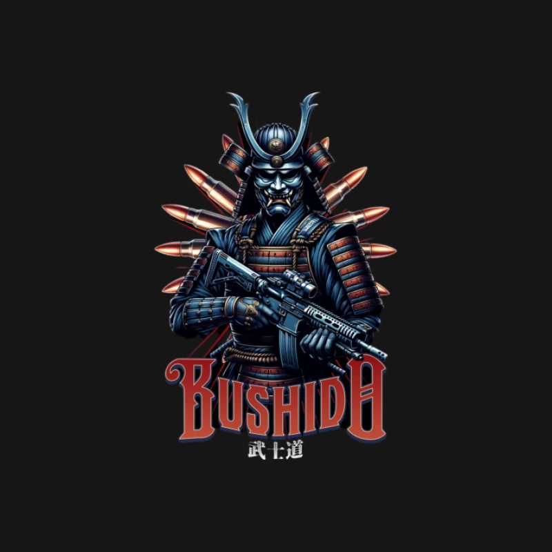 Bushido Samurai mit Waffe Herren Langarm T-Shirt