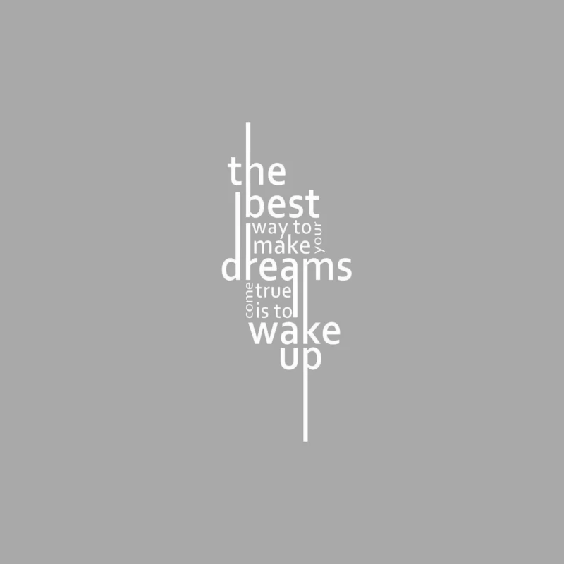 Inspirational Quote on Dreams Male Pullover Hoodie
