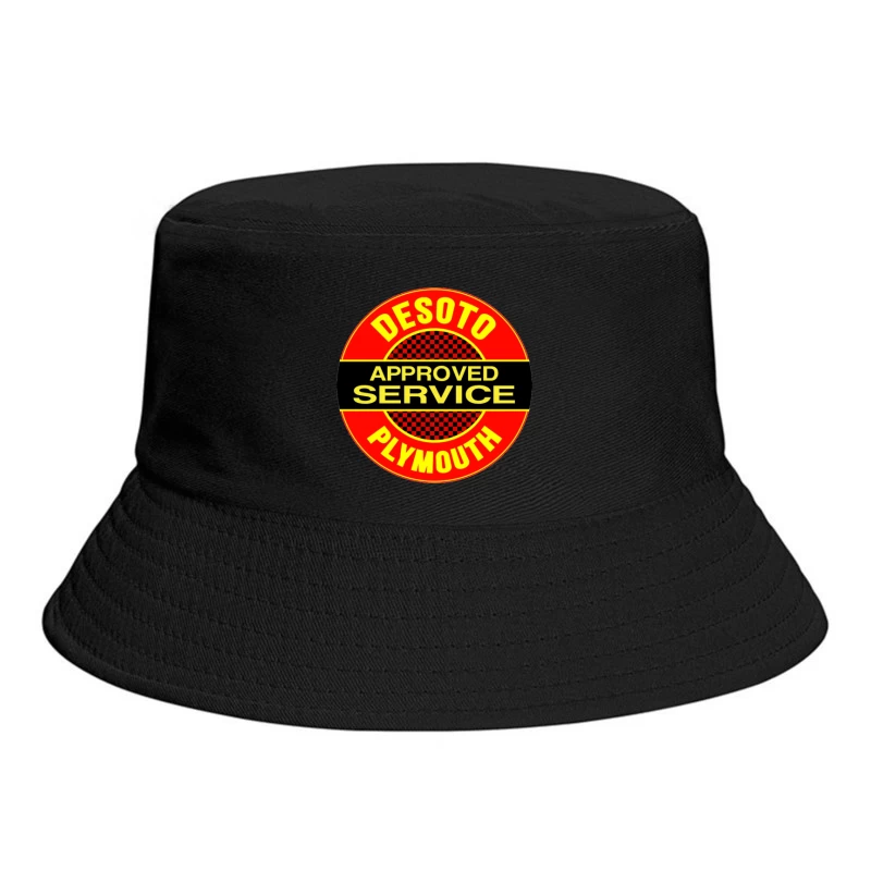 Vintage DeSoto-Plymouth Approved Service Station Logo Bucket Hat