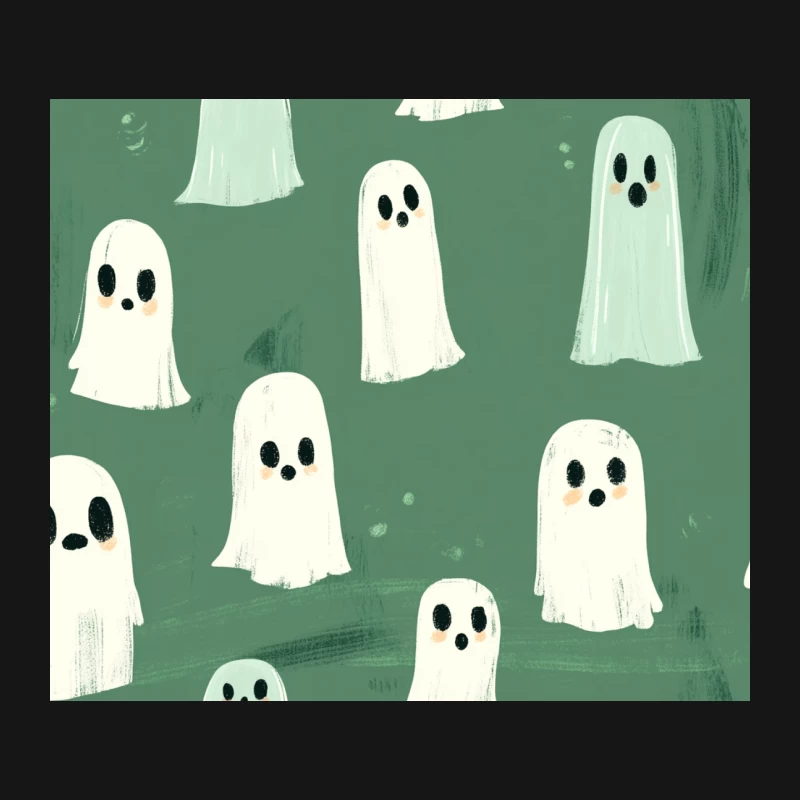 Cute Cartoon Ghost Pattern for Halloween Mouse Pad